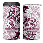 Sea Eagles 4 in 1 Can Cooler Tumbler Polynesian Tribal Tattoo Pacific Sport Art