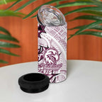 Sea Eagles 4 in 1 Can Cooler Tumbler Polynesian Tribal Tattoo Pacific Sport Art