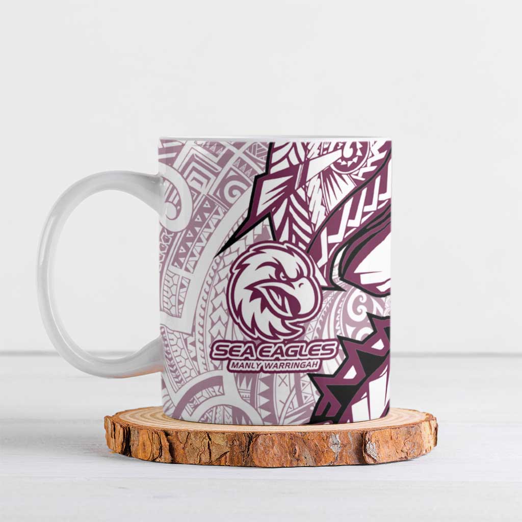 Sea Eagles Ceramic Mug Polynesian Tribal Tattoo Pacific Sport Art