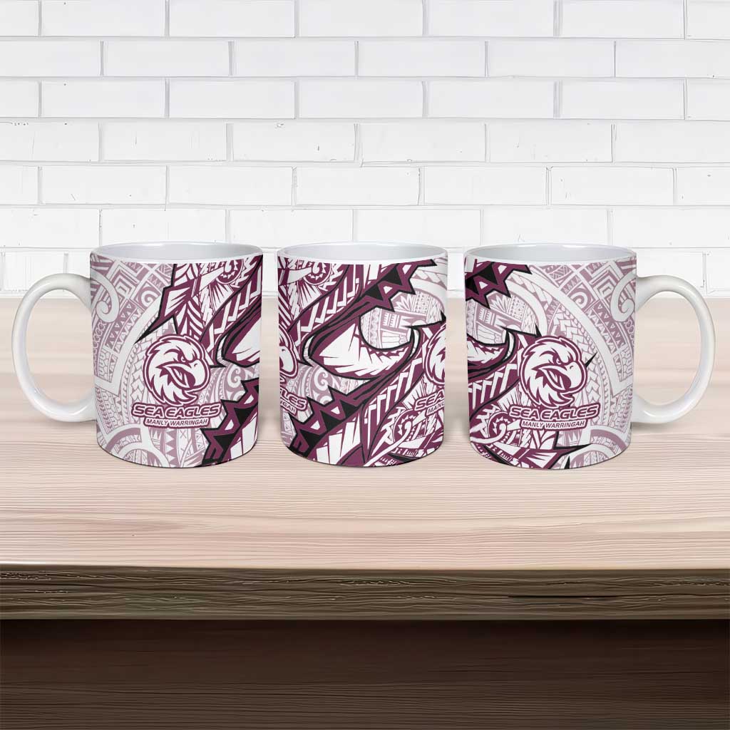 Sea Eagles Ceramic Mug Polynesian Tribal Tattoo Pacific Sport Art