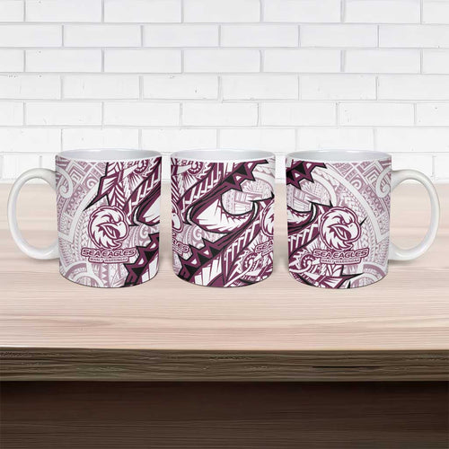 Sea Eagles Ceramic Mug Polynesian Tribal Tattoo Pacific Sport Art