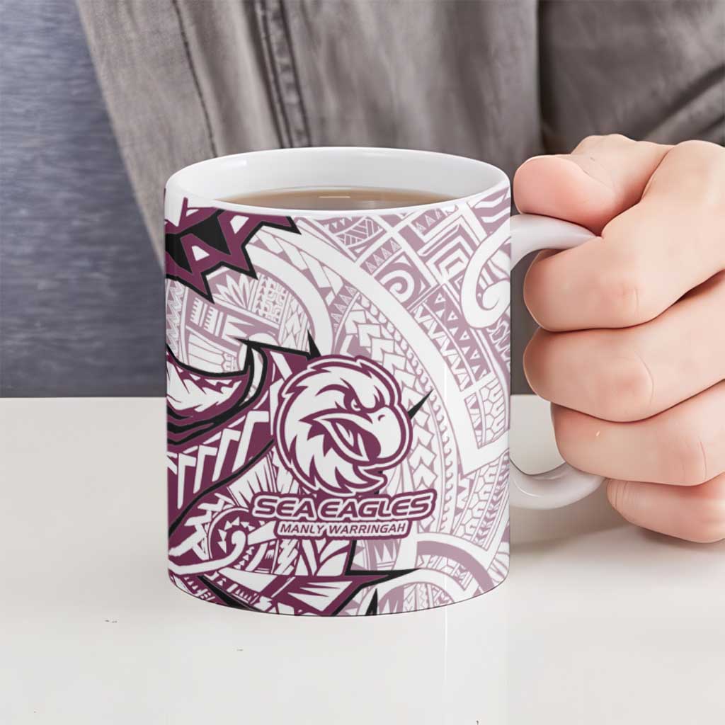 Sea Eagles Ceramic Mug Polynesian Tribal Tattoo Pacific Sport Art