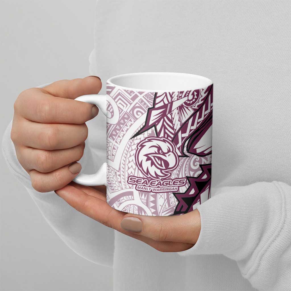 Sea Eagles Ceramic Mug Polynesian Tribal Tattoo Pacific Sport Art