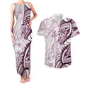 Sea Eagles Couples Matching Tank Maxi Dress and Hawaiian Shirt Polynesian Tribal Tattoo Pacific Sport Art