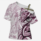 Sea Eagles Cross Shoulder Shirt Polynesian Tribal Tattoo Pacific Sport Art