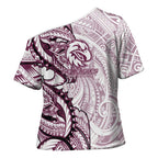 Sea Eagles Cross Shoulder Shirt Polynesian Tribal Tattoo Pacific Sport Art