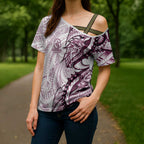 Sea Eagles Cross Shoulder Shirt Polynesian Tribal Tattoo Pacific Sport Art
