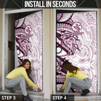 Sea Eagles Door Cover Polynesian Tribal Tattoo Pacific Sport Art