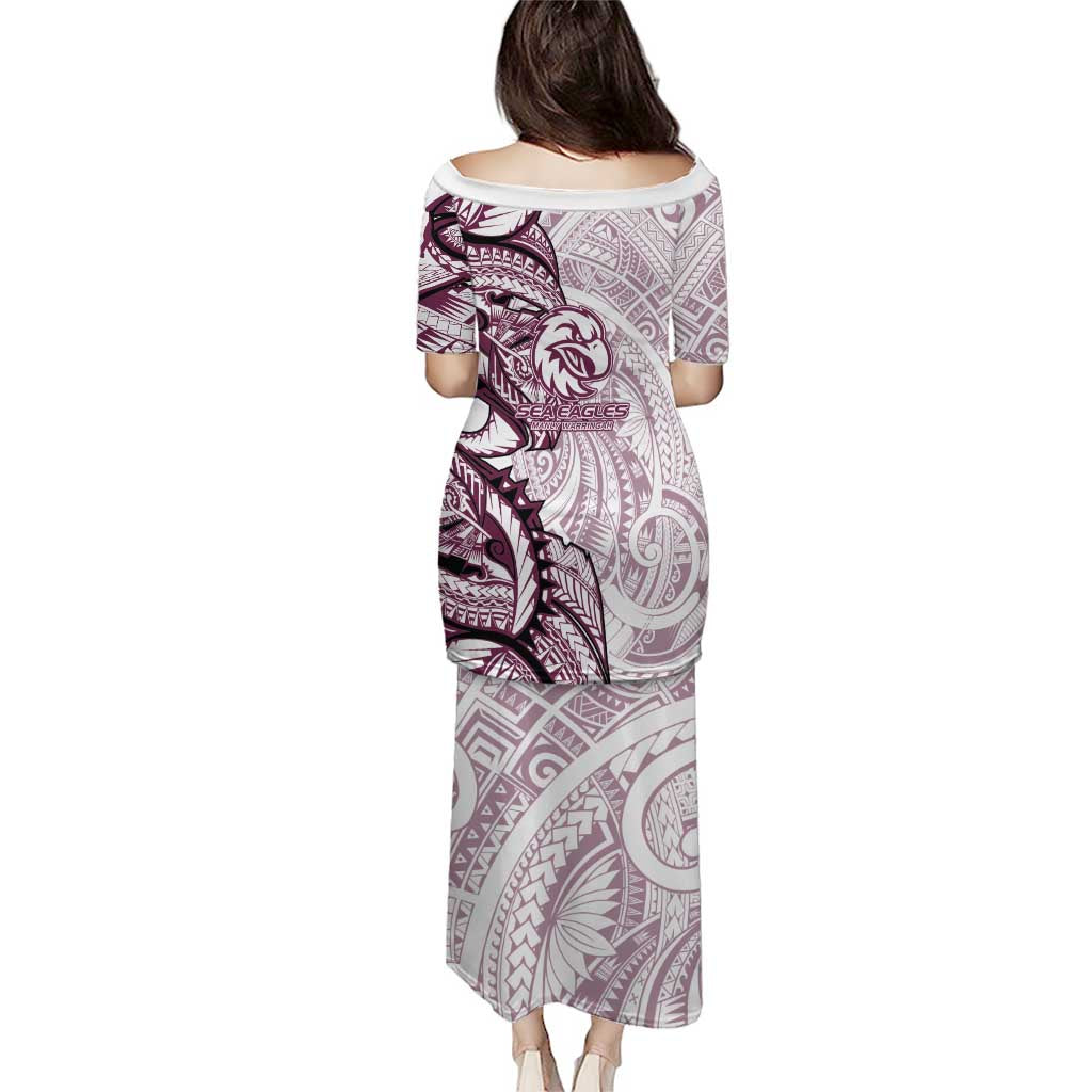 Sea Eagles Family Matching Puletasi and Hawaiian Shirt Polynesian Tribal Tattoo Pacific Sport Art
