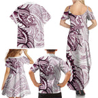Sea Eagles Family Matching Summer Maxi Dress and Hawaiian Shirt Polynesian Tribal Tattoo Pacific Sport Art