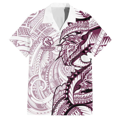 Sea Eagles Family Matching Summer Maxi Dress and Hawaiian Shirt Polynesian Tribal Tattoo Pacific Sport Art
