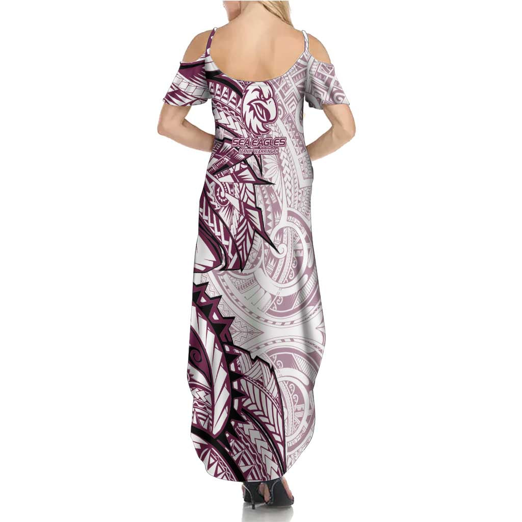 Sea Eagles Family Matching Summer Maxi Dress and Hawaiian Shirt Polynesian Tribal Tattoo Pacific Sport Art