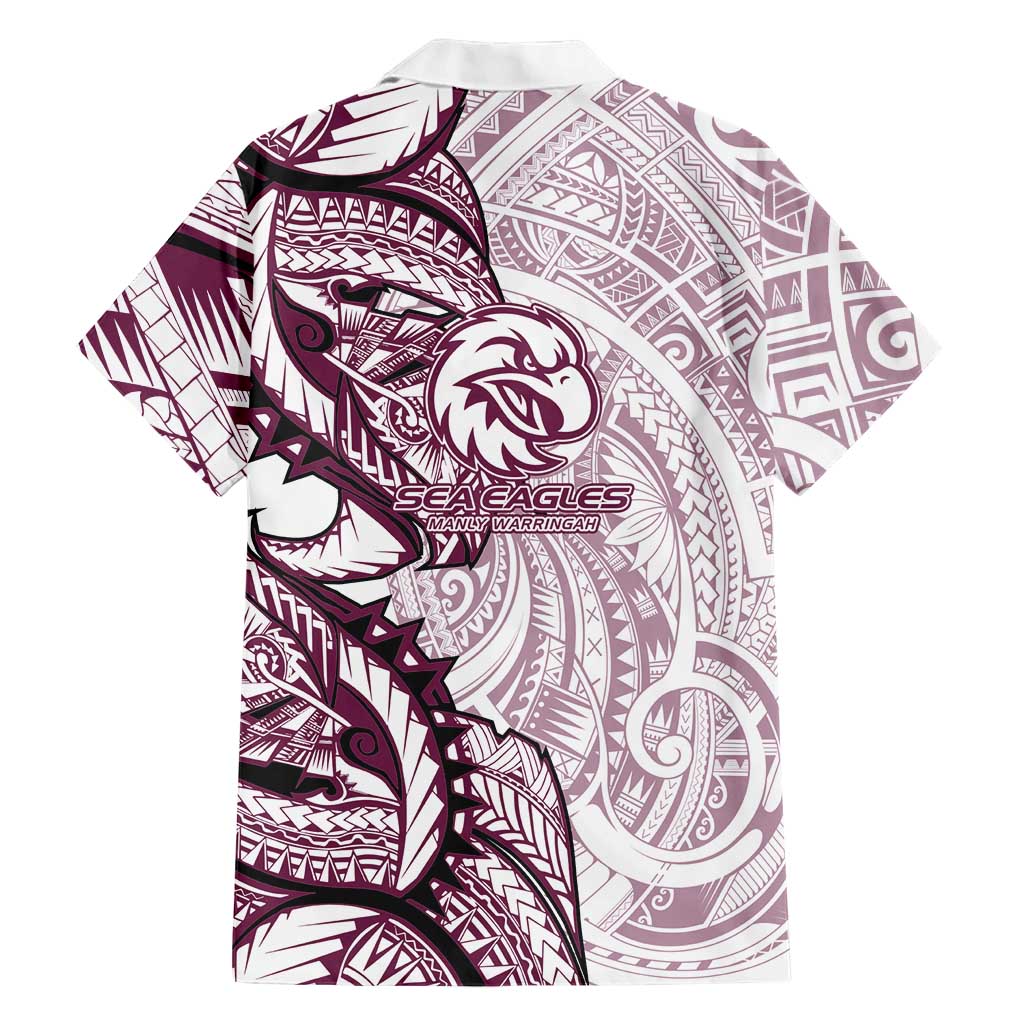 Sea Eagles Family Matching Tank Maxi Dress and Hawaiian Shirt Polynesian Tribal Tattoo Pacific Sport Art