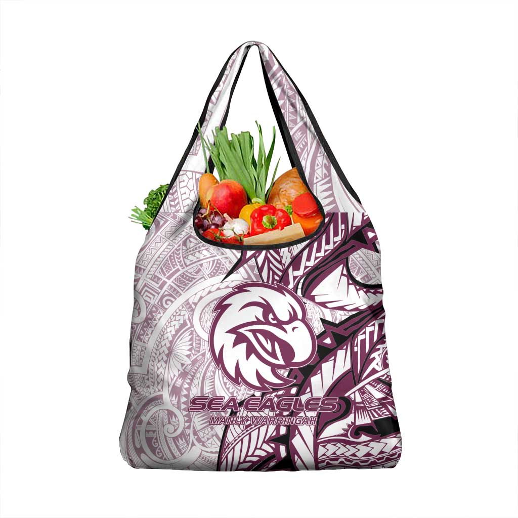 Sea Eagles Grocery Bag Polynesian Tribal Tattoo Pacific Sport Art