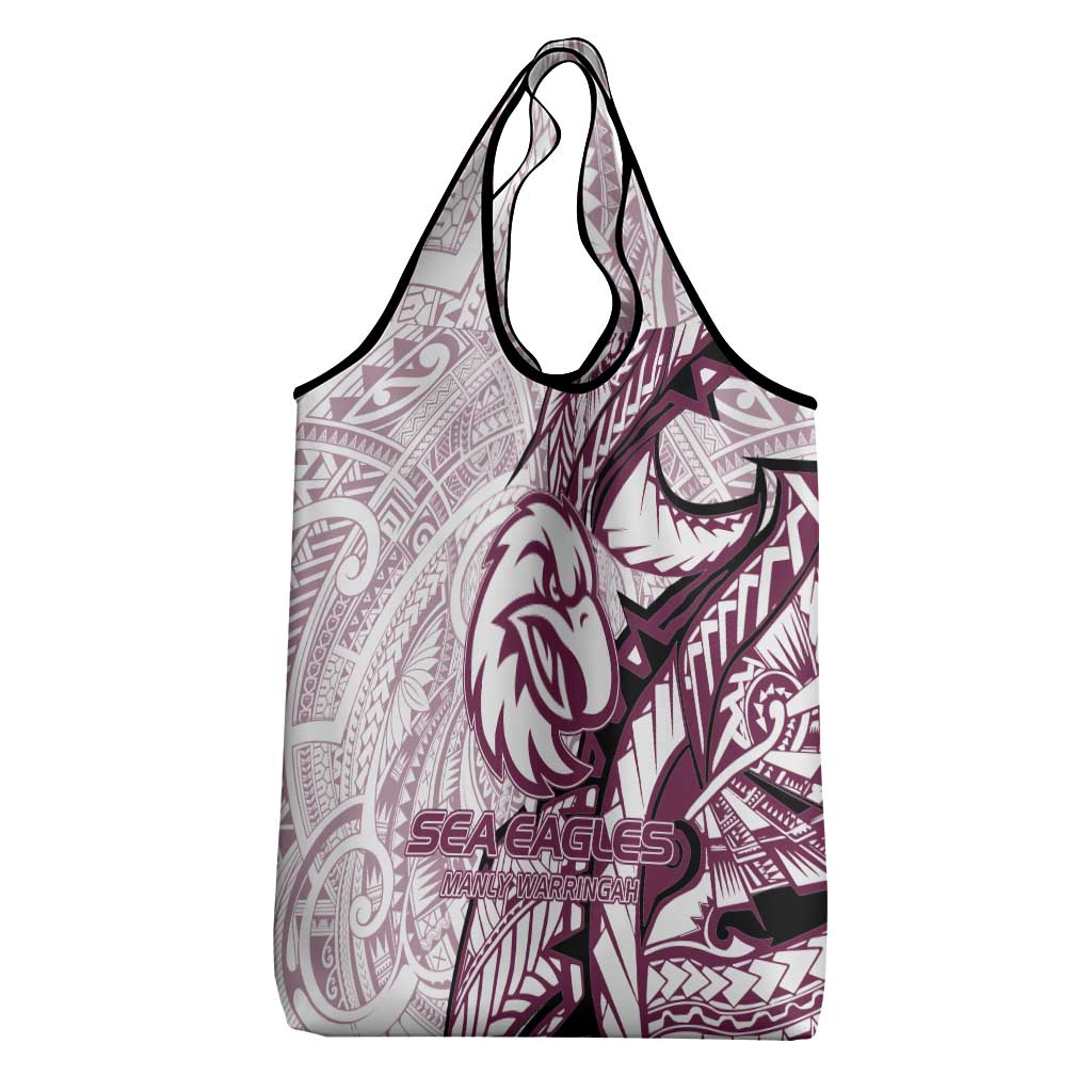 Sea Eagles Grocery Bag Polynesian Tribal Tattoo Pacific Sport Art