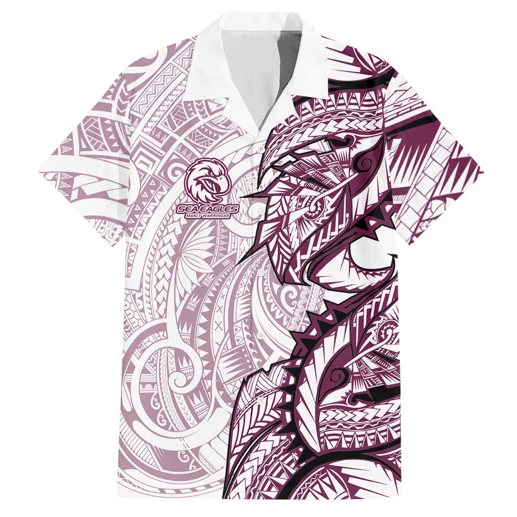 Sea Eagles Hawaiian Shirt Polynesian Tribal Tattoo Pacific Sport Art