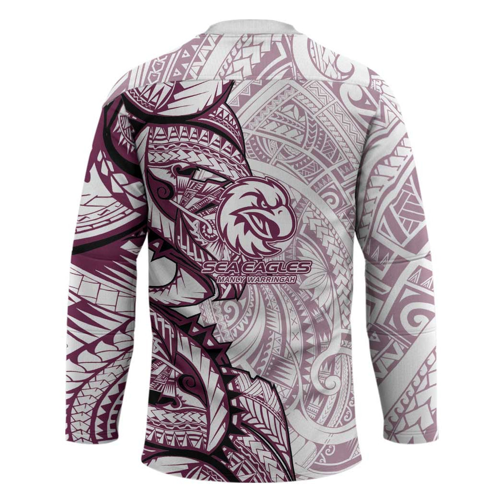 Sea Eagles Hockey Jersey Polynesian Tribal Tattoo Pacific Sport Art