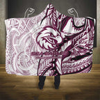 Sea Eagles Hooded Blanket Polynesian Tribal Tattoo Pacific Sport Art