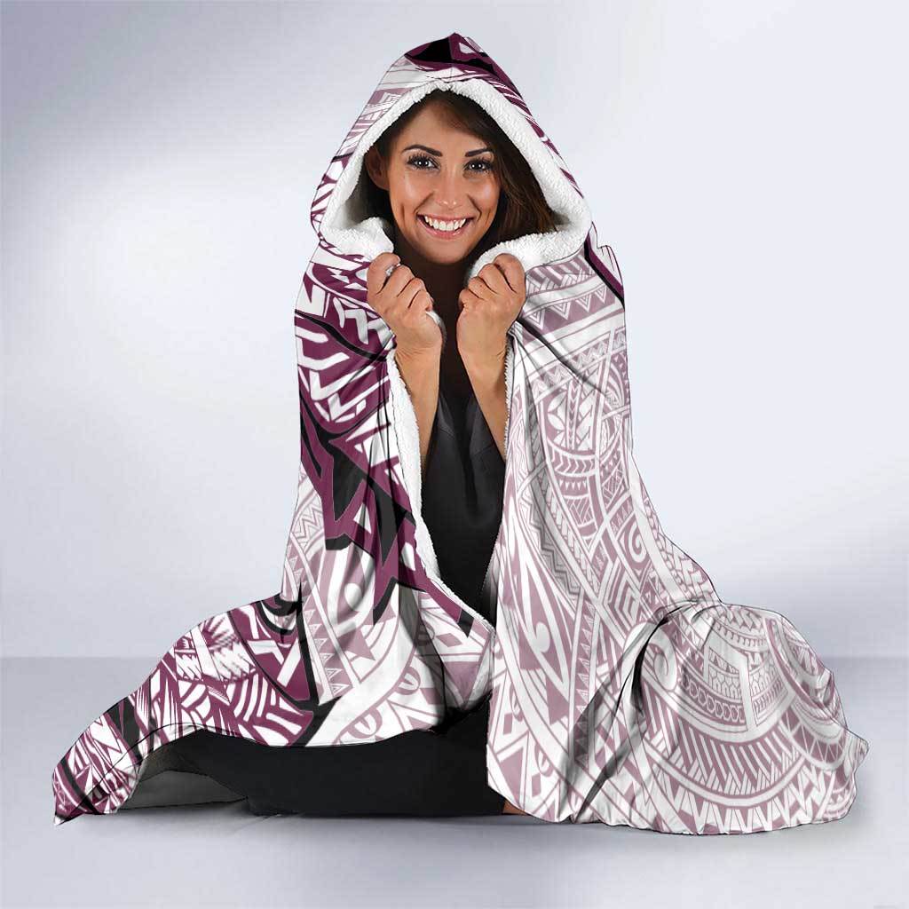 Sea Eagles Hooded Blanket Polynesian Tribal Tattoo Pacific Sport Art