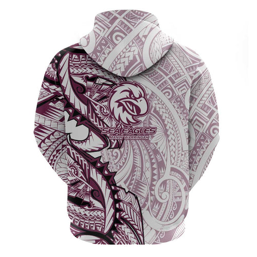Sea Eagles Hoodie Polynesian Tribal Tattoo Pacific Sport Art