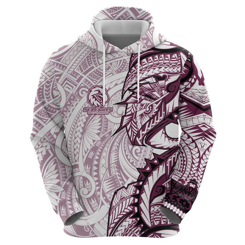 Sea Eagles Hoodie Polynesian Tribal Tattoo Pacific Sport Art