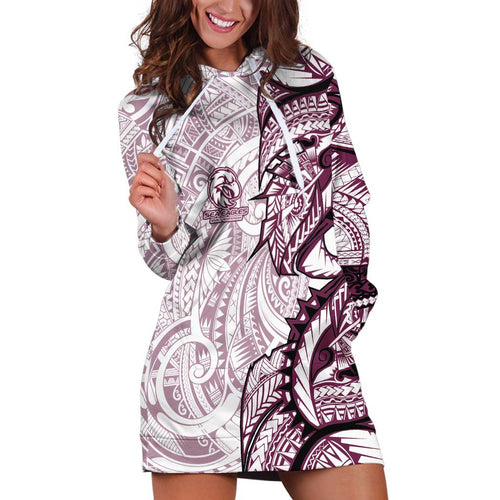 Sea Eagles Hoodie Dress Polynesian Tribal Tattoo Pacific Sport Art