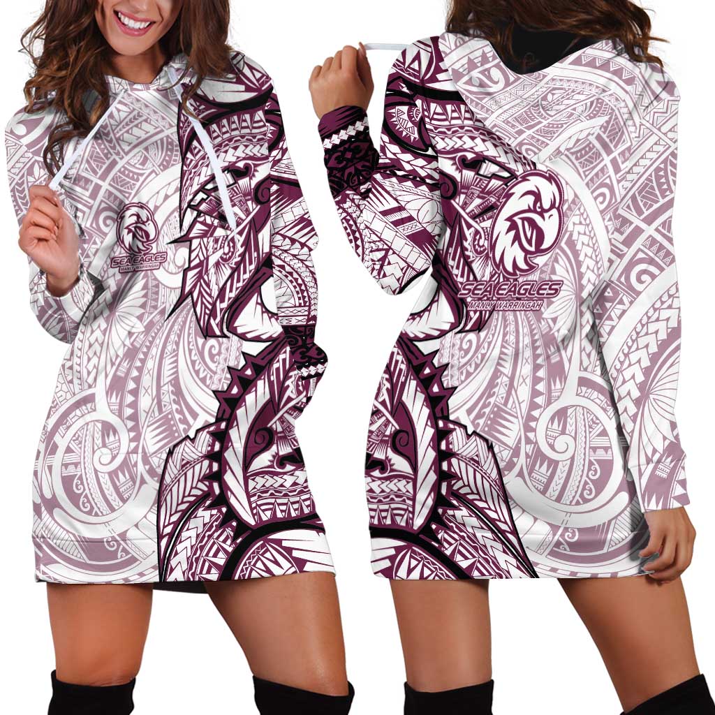 Sea Eagles Hoodie Dress Polynesian Tribal Tattoo Pacific Sport Art