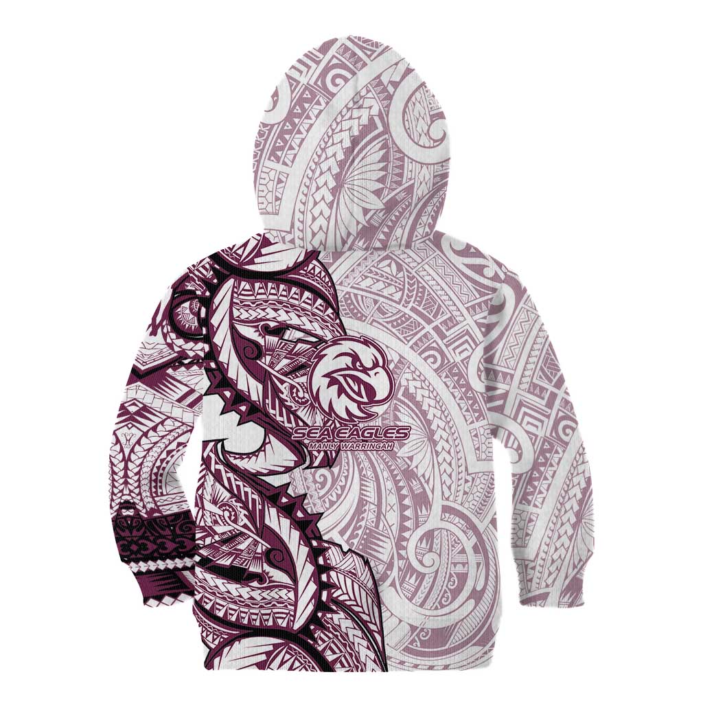 Sea Eagles Kid Hoodie Polynesian Tribal Tattoo Pacific Sport Art