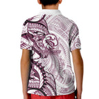 Sea Eagles Kid Polo Shirt Polynesian Tribal Tattoo Pacific Sport Art