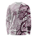 Sea Eagles Long Sleeve Shirt Polynesian Tribal Tattoo Pacific Sport Art