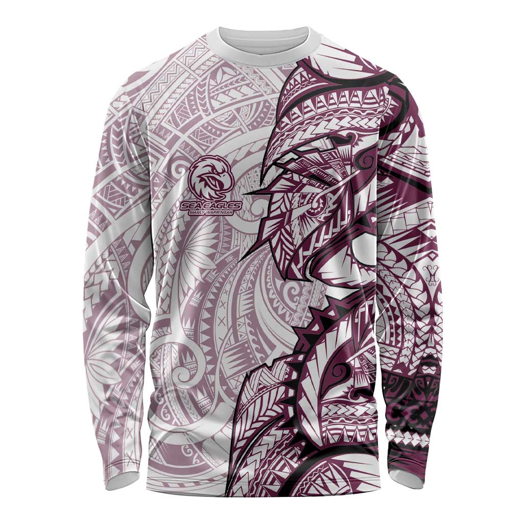 Sea Eagles Long Sleeve Shirt Polynesian Tribal Tattoo Pacific Sport Art