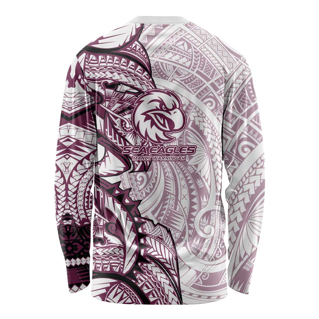 Sea Eagles Long Sleeve Shirt Polynesian Tribal Tattoo Pacific Sport Art