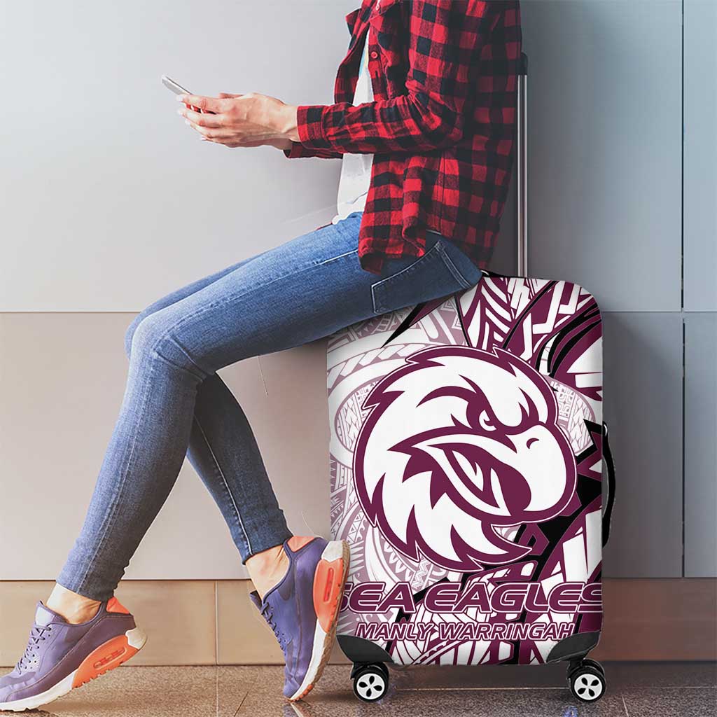 Sea Eagles Luggage Cover Polynesian Tribal Tattoo Pacific Sport Art