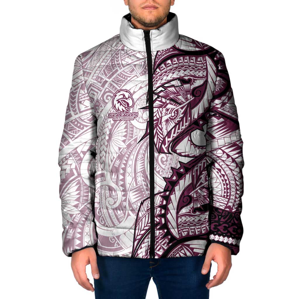 Sea Eagles Padded Jacket Polynesian Tribal Tattoo Pacific Sport Art