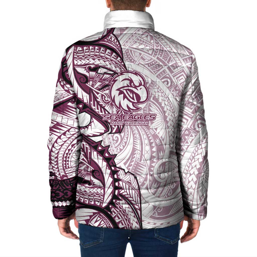 Sea Eagles Padded Jacket Polynesian Tribal Tattoo Pacific Sport Art