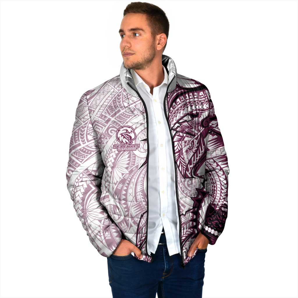 Sea Eagles Padded Jacket Polynesian Tribal Tattoo Pacific Sport Art