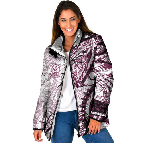 Sea Eagles Padded Jacket Polynesian Tribal Tattoo Pacific Sport Art