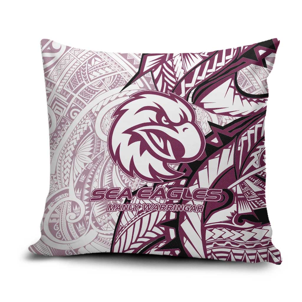 Sea Eagles Pillow Cover Polynesian Tribal Tattoo Pacific Sport Art