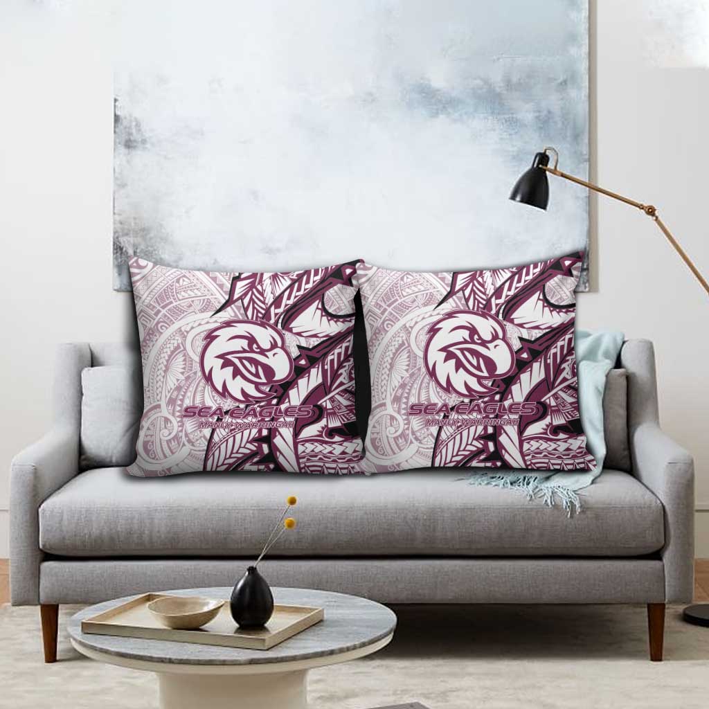 Sea Eagles Pillow Cover Polynesian Tribal Tattoo Pacific Sport Art