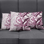 Sea Eagles Pillow Cover Polynesian Tribal Tattoo Pacific Sport Art