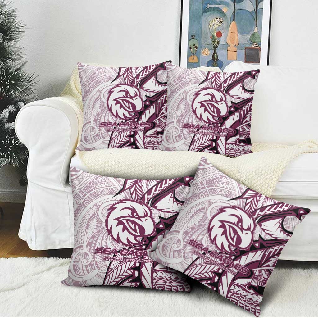 Sea Eagles Pillow Cover Polynesian Tribal Tattoo Pacific Sport Art