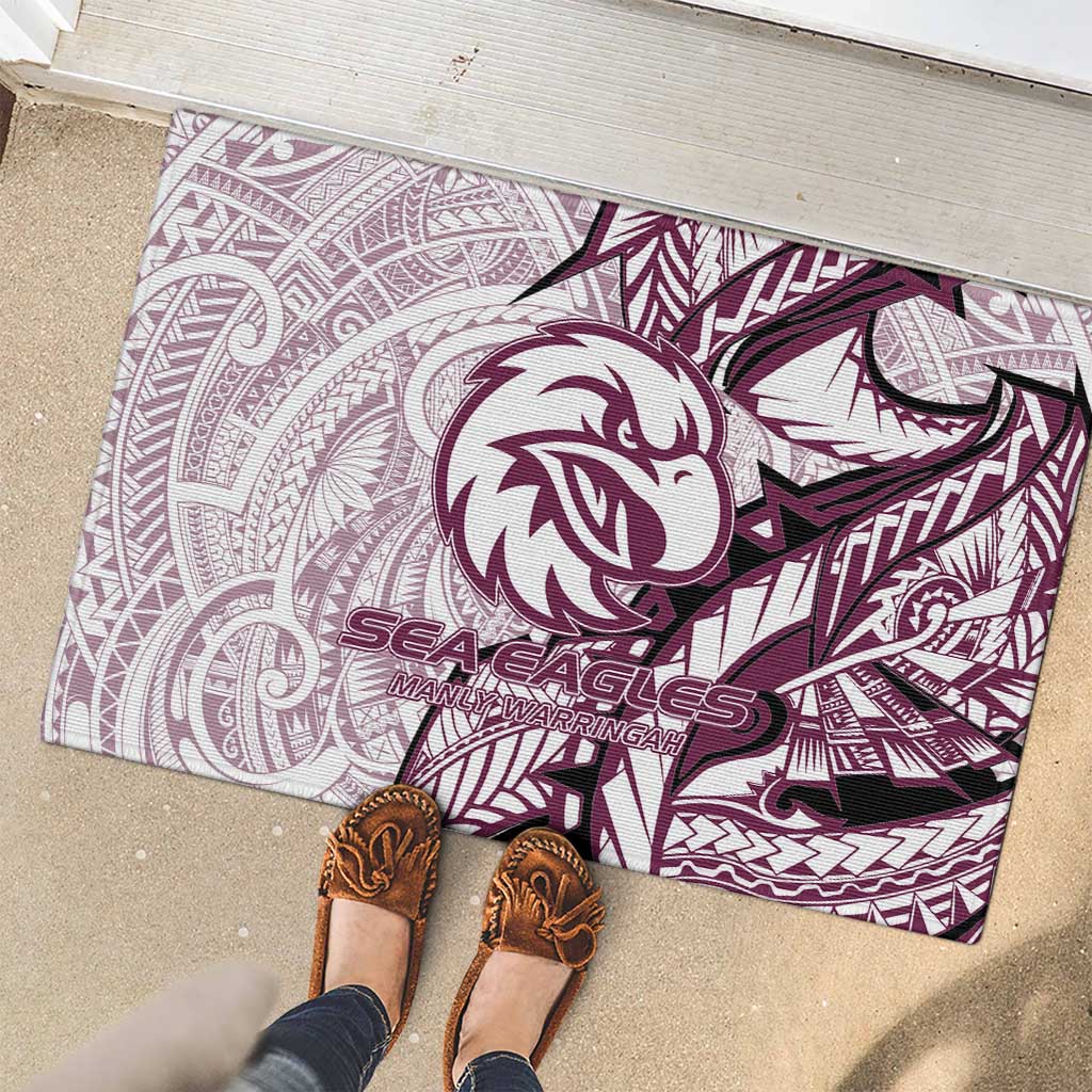 Sea Eagles Rubber Doormat Polynesian Tribal Tattoo Pacific Sport Art