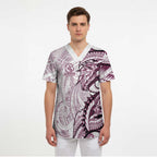 Sea Eagles Scrub Top Polynesian Tribal Tattoo Pacific Sport Art