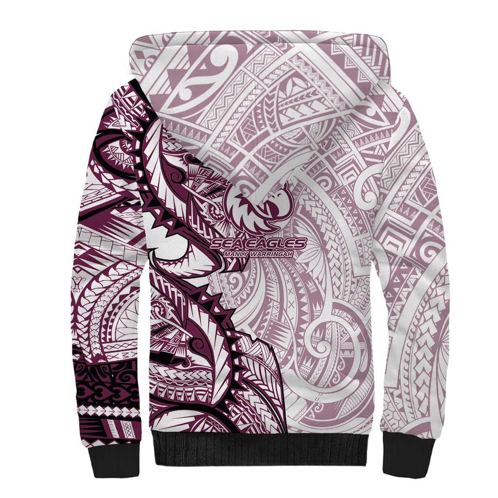 Sea Eagles Sherpa Hoodie Polynesian Tribal Tattoo Pacific Sport Art