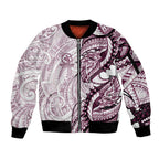 Sea Eagles Sleeve Zip Bomber Jacket Polynesian Tribal Tattoo Pacific Sport Art