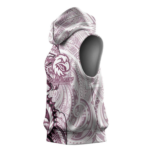 Sea Eagles Sleeveless Hoodie Polynesian Tribal Tattoo Pacific Sport Art