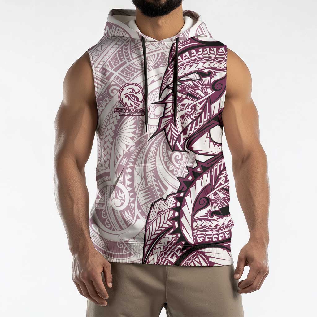 Sea Eagles Sleeveless Hoodie Polynesian Tribal Tattoo Pacific Sport Art