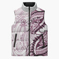 Sea Eagles Sleeveless Puffer Jacket Polynesian Tribal Tattoo Pacific Sport Art