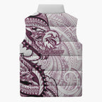 Sea Eagles Sleeveless Puffer Jacket Polynesian Tribal Tattoo Pacific Sport Art