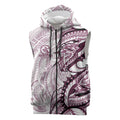 Sea Eagles Sleeveless Zip Hoodie Polynesian Tribal Tattoo Pacific Sport Art